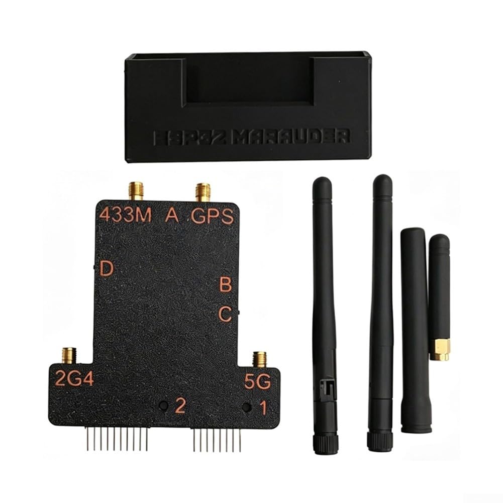 Para esp32-C5 Wi-Fi GPS placa de expansión para Flipper para cero - Módulo RF de 433 MHz con pantalla de 2.8 pulgadas y antena de alta ganancia - Herramienta de depuración para desarrolladores (negro)