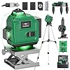 Livella Laser Autolivellante 4x360° con Treppiede, 16 Linee Livella Laser Verde Professionale, 2xBatterie Ricaricabili, Display Digitale LCD- LevelMaster PRO