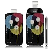  Seluxion HF01 – Funda calcetín para Nokia Lumia 710 con motivo LM08 + lápiz Luxe
