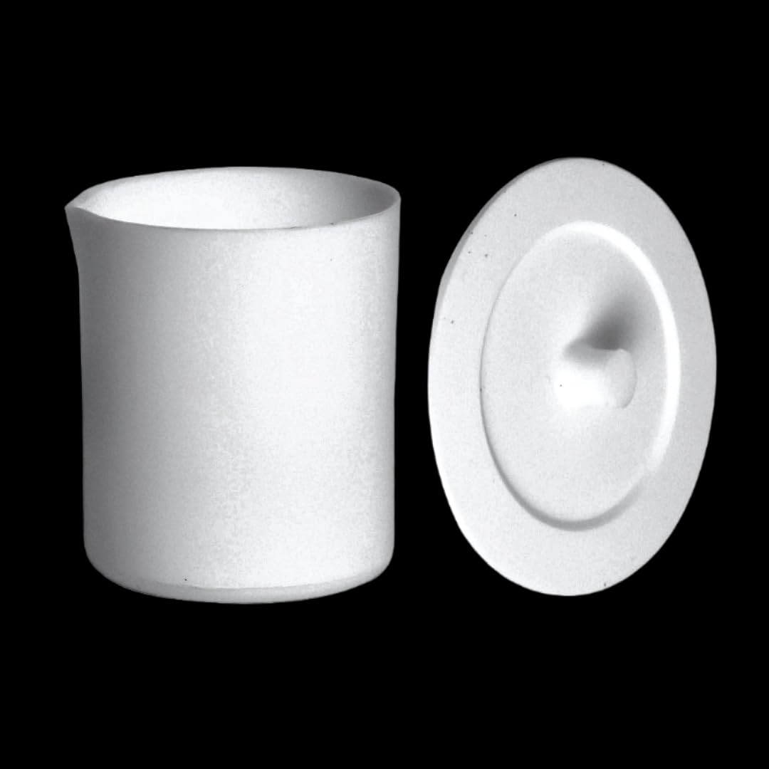Vaso de precipitados de PTFE de : vaso de teflón de 50 a 1000 ml for resistencia química, seguro for ácidos y álcalis.(With a Lid 2000mL)