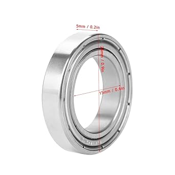 Ball Bearing, High Speed Ball Bearing, 10Pcs Double-Sided 15 * 24 * 5mm for Home