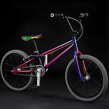 18 Inch BMX Bicycle Biketrial, High Carbon Steel Body BMX, Street BMX Bike, Freestyle BMX-Adult Kids Beginner Level to Advanced Riders, Professional Grade Stunt Action Freestyle BMX Bikes