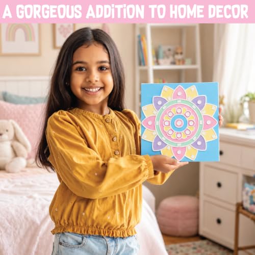 Image of Kalakaram Lippan Art Kit | Painting & Coloring Art Kit | DIY Wall Decoration Set with 3 MDF Bases 8 inch, Paints, Craft Mirrors, Clay Traditional Painting Art Set for Kids and Adults