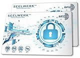 🔒 KOMMEN SIE AUF DIE SICHERE SEITE: Durch unsere Seelwerk Blocking Cards schützen Sie sich gegen Cyber Kriminelle die Ihnen Schaden wollen und von denen es immer mehr gibt. Die Shield Card schütz optimal vor unerlaubten Auslesen der gespeicherten Daten bzw. Informationen von Ihren Kreditkarten, Personalausweisen, Bankkarten, EC-Karten, Führerscheinen und ähnnlichen Karten mit NFC-Chip.