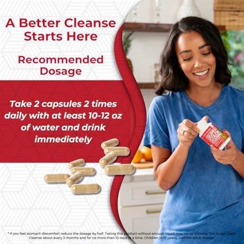  Super Colon Cleanse Detox Capsules, 120 Day Supply, 480 Ct thumbnail