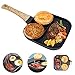 Punvot Patelnia sadzona, patelnia do jajek sadzonych, pancake, 3 otwory, aluminiowa patelnia na omlety, do steków, naleśników, hamburgerów, z nieprzywierającą powłoką do kuchenek indukcyjnych, gazowych