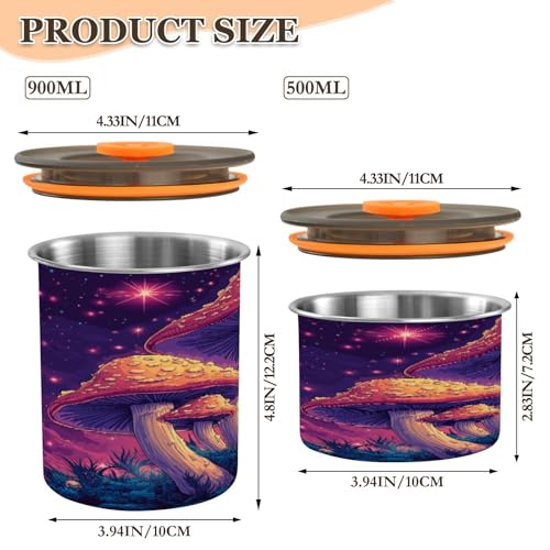 Contenedor de café hermético acero inoxidable 900 ml miniatura 2