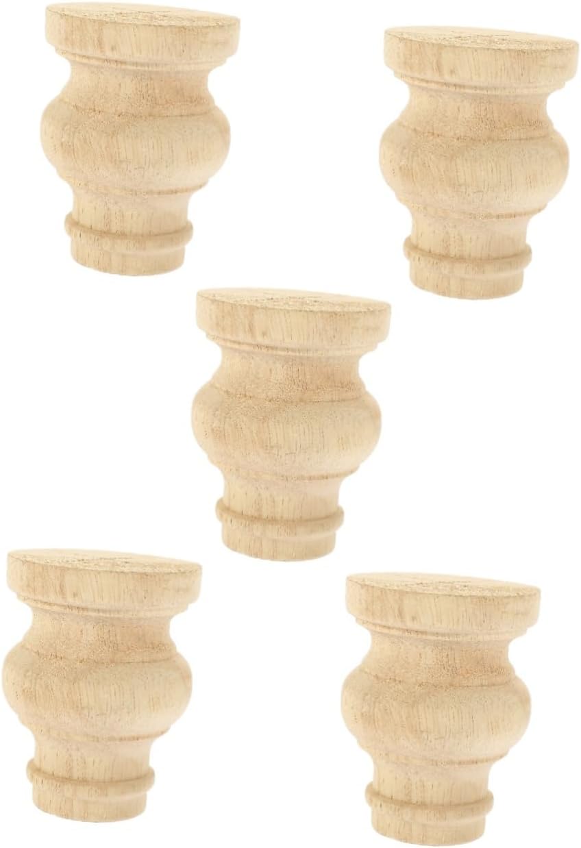 POPETPOP 5pcs Wooden Furniture Legs for Sofa and Tv Cabinet Stylish and Stable Replacement Feet for Couch Legs Strong Load-Bearing Capacity for Home Use