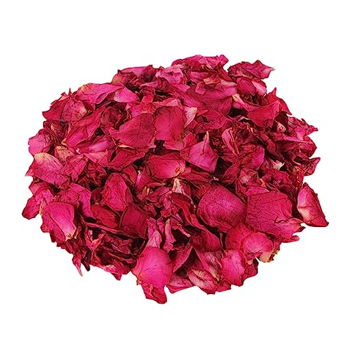100g pétalos naturales de rosa roja secos para baño y decoración miniatura 1