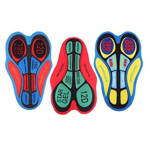 3pcs Calções De Gel De Ciclismo Almofadas Calções Calças Montando Protetor De Base Almofada Quadril