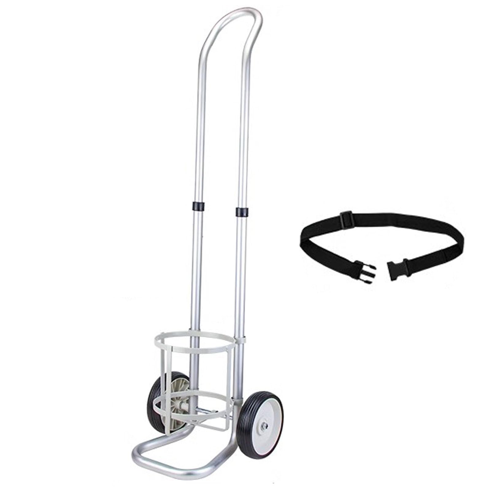 Gas cylinder trolley, Cylinder Tank Holder Aluminum Dolly Cart for Oxygen, Lightweight Gas for Hospitals, Dia 5/5.8/6.2/6.6/9.3 In(Diameter: 168mm)
