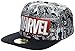 Difuzed Unisex Marvel Comics Logo and Comic Pattern Snapback Baseball Cap, Grey (Grey Grey), Einheitsgröße