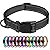 TagMe Reflective Nylon Dog Collars, Adjustable Classic Dog Collar with Quick Release Buckle for Large Dogs, Black, 2.5 cm Width