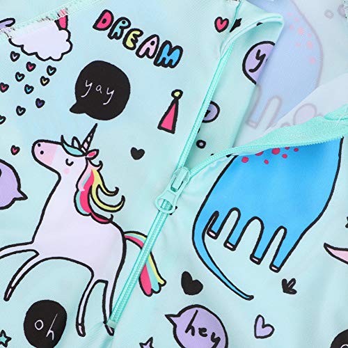 Image of XFGIRLS Baby /Toddler Girls Swimsuit Long Sleeve One-Piece Bathing Suit Rash Guard for Kids UPF 50+ Swimwear