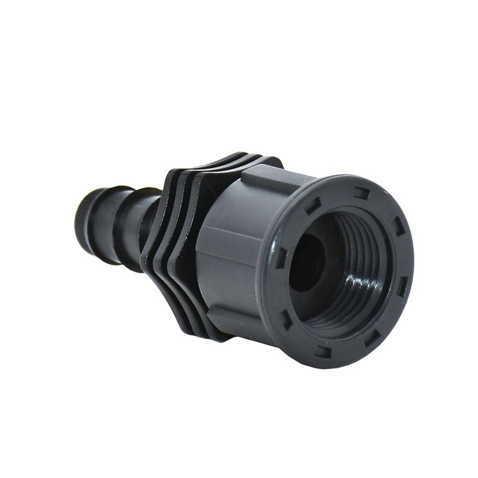 Adattatore per Tubi da Giardino Irrigazione a Goccia Filo Femminile da 1/2 a 16 mm for Tubo Flessibile barbulico con Giunto Adattatore irrigazione 25 (Color : Black)