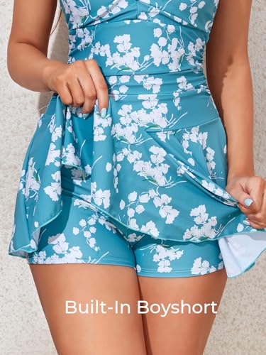 MiYang Women's Swimwear One Piece Slimming Skirt Tummy Control Swimdress Bathing Suit4