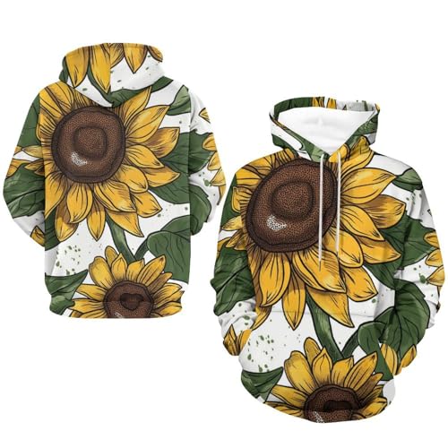 Sweatshirt Feuille de Tournesol Idéal pour Vos Sorties Décontractées