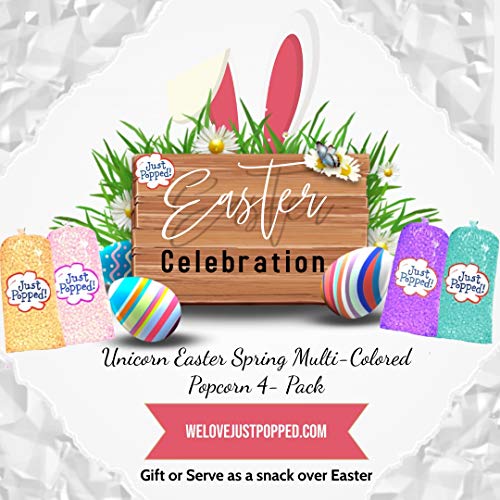 Gourmet Delicious Easter & Spring Colored Flavored Popcorn Theater Butter Popped - Bag Perfect Events Popcorn For Father Day, Weddings, Birthday & Holidays Gift Popcorn 4-Pack (72 Cups Per Case) #TOP6