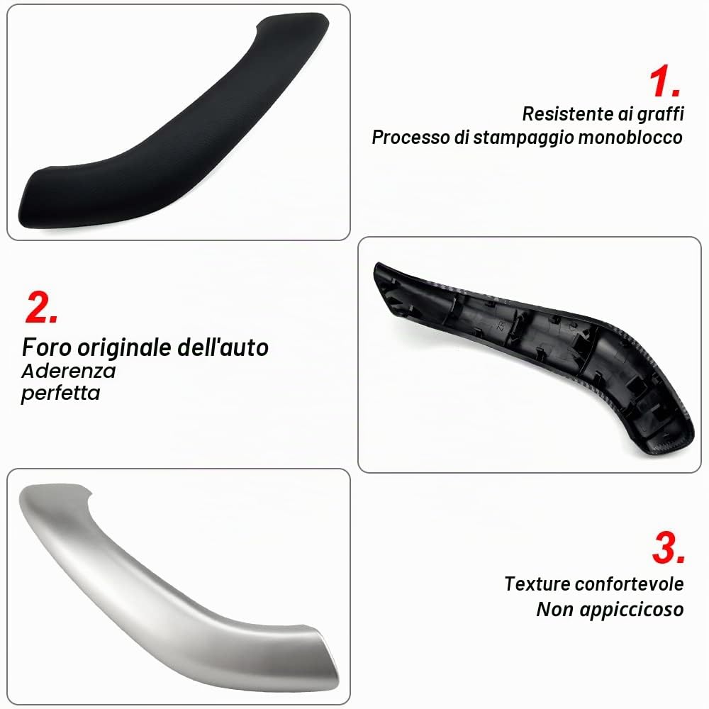 Coprisedilino per porta, 2 pezzi, sostituto migliorato per B-MW X1 X2 F48 F49 F39 2016 2017 2018 2019 2020 - Nero