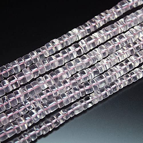 Perles de quartz rose naturel en forme de rondelle lisse LKBEADS pour loisirs créatifs