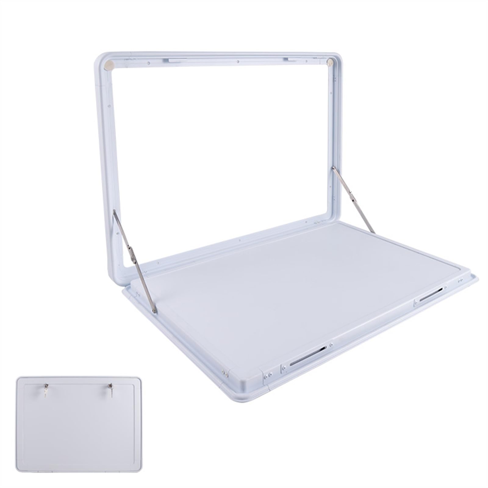 Table flottante légère blanche pour vos déjeuners sur le balcon