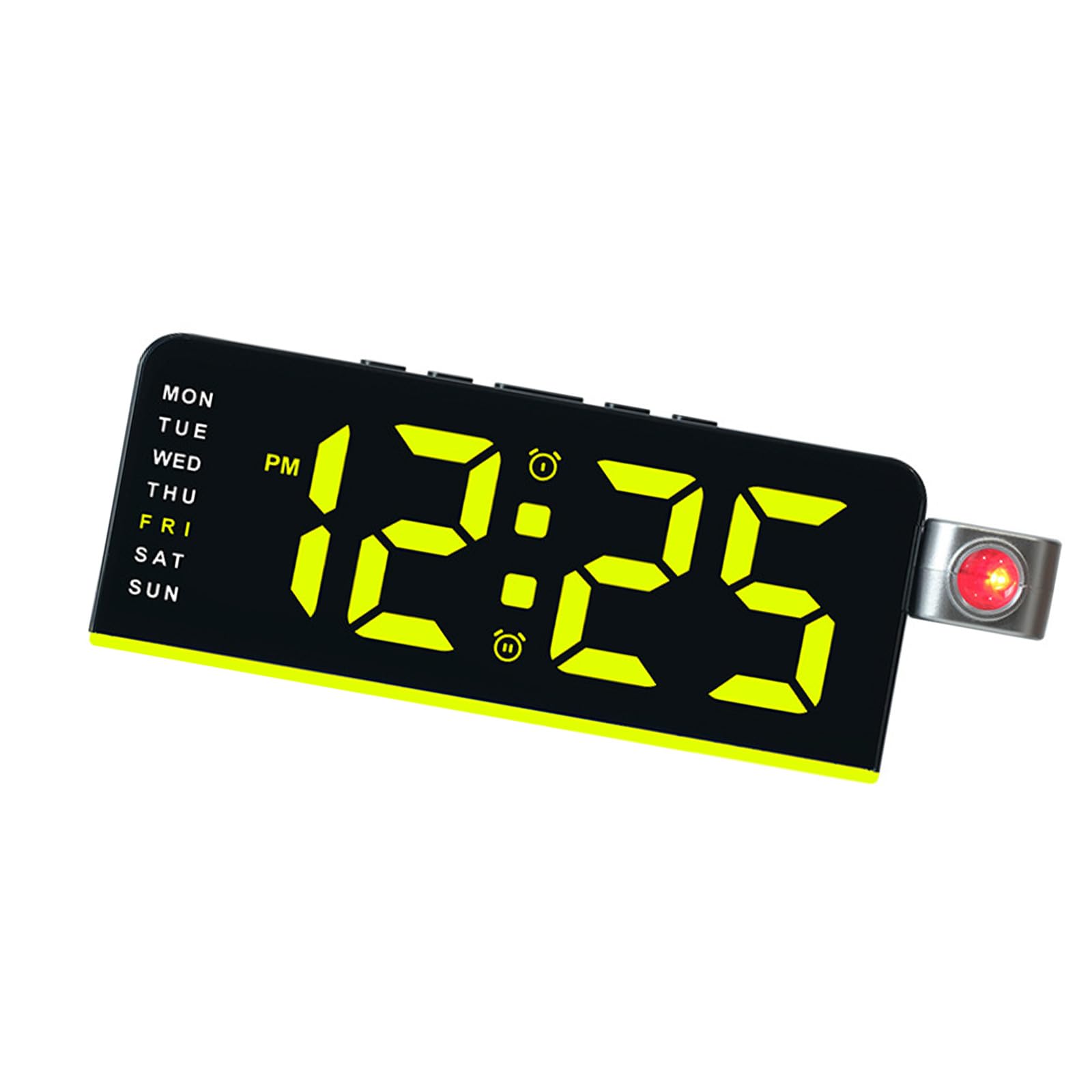Tsophreniq Digital Projector Alarm Clocks for Bedroom Plugs in LED Display Clock with 180° Projection on Ceiling Wall Duals Alarms Alarms Loud with Temperature and Weekday