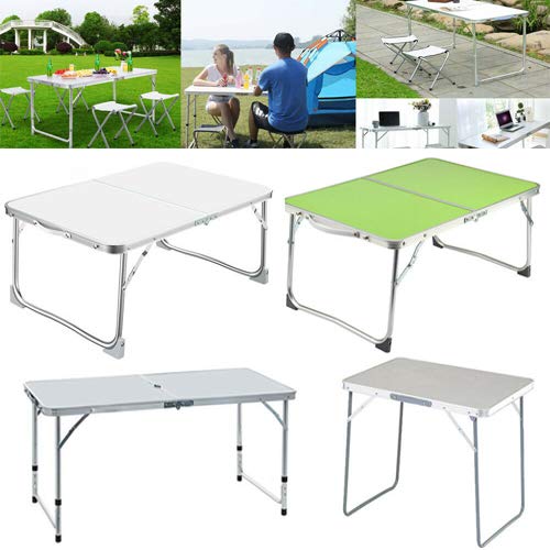 Table de camping pliante pour vos barbecues en famille, grand plateau alu de 1,2 m pour jardin
