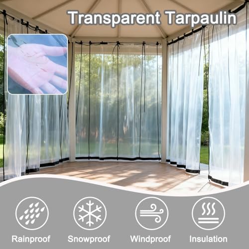 Lona impermeable transparente exterior de 2x11m antidesgarros para aislamiento de plantas 4