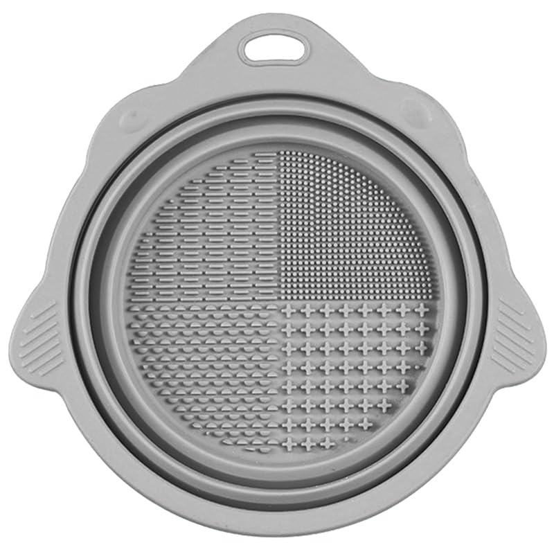 Tapete de limpieza de brochas de maquillaje, cepillo de limpieza de maquillaje de silicona, herramienta de lavado portátil, limpiador de brochas disponible en Yaxa Peru