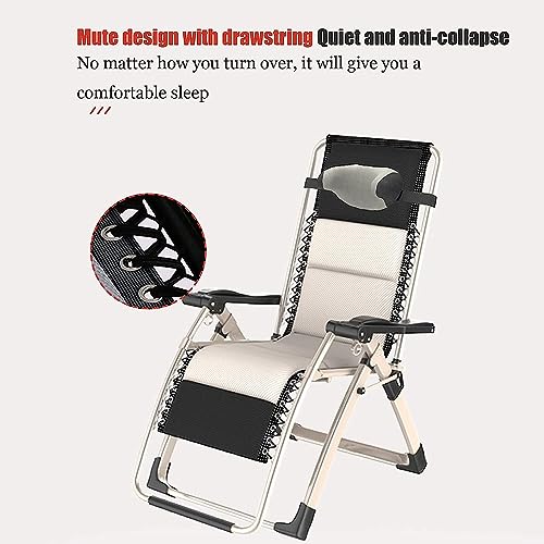 Chaise longue zero gravity inclinable et pliante pour repos et patio
