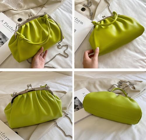 Chain Evening Handbag Purses for Women Kiss Lock Pleated Clutch Bag Cross Body Purse Elegant Handle for Daily Life3