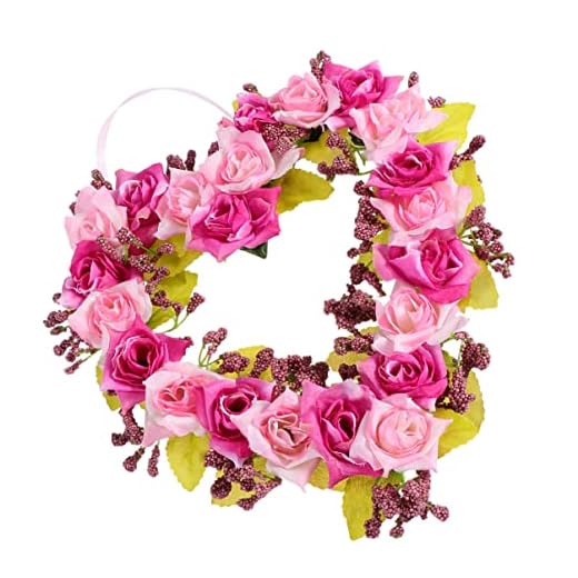 FOMIYES Guirnalda Colgante Corona De Flores Artificiales Corona para Puerta De Entrada Guirnalda Falsa De Boda Guirnalda Artificial Decoración Guirnalda De Flores De Boda Rosa Falsa Rosas