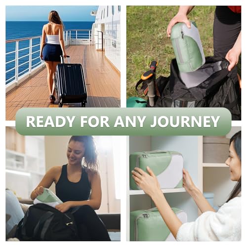 Image of OlarHike 8 Set Packing Cubes for Travel,Gifts for Women Mom,Anti-Tearing Suitcase Organizer,with Over 1000 pcs Mesh Holes,Vacation Essentials & Accessories for Cruise Ship