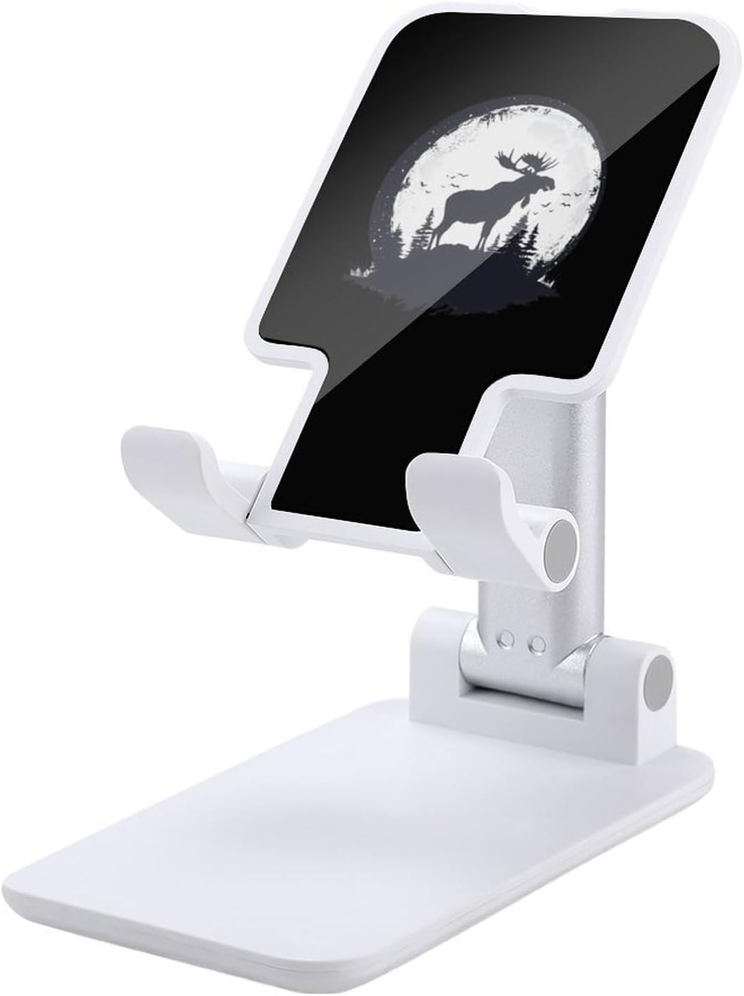 Full Moon Moose Folding Phone Stand Adjustable Cell Phone Holder Mount Holder for Desk Car