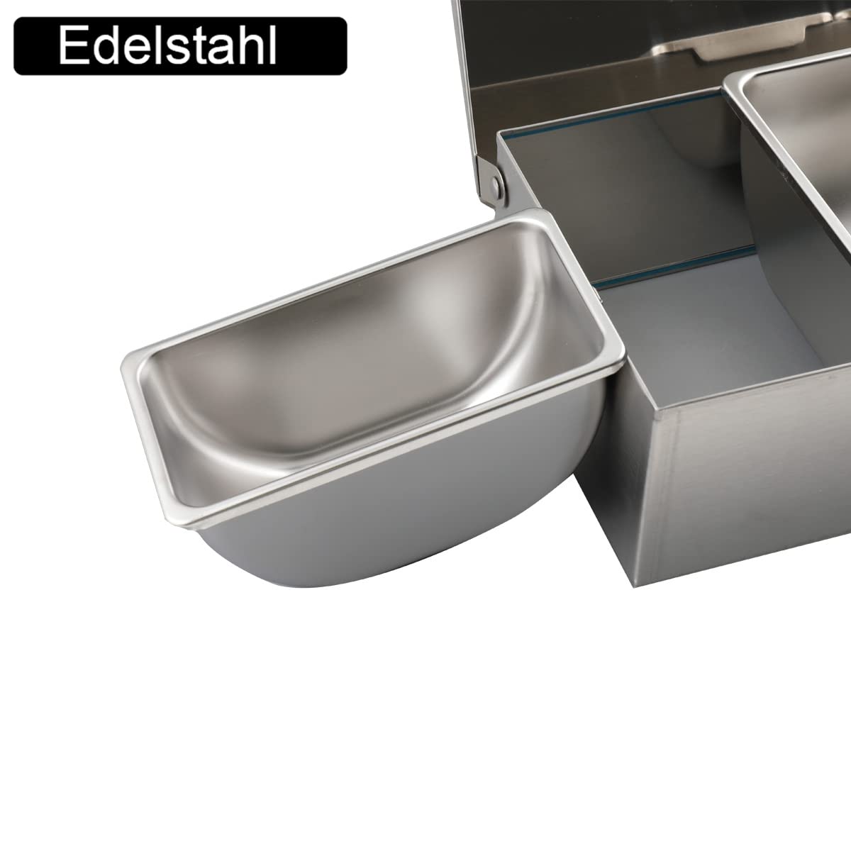 Juego de 6 cajas para especias de cocina, rectangulares, recipientes para condimentos, recipientes para especias, recipiente para barbacoa, recipiente para alimentos, acero inoxidable