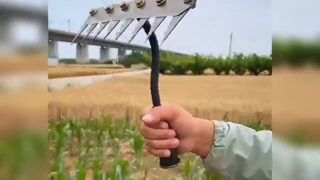 Rastrillo de jardín de acero carbono con 8 dientes miniatura 7