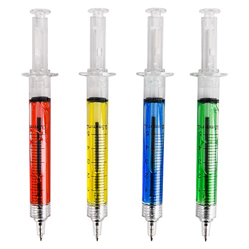 Bedwina Syringe Pens - (Bulk Pack Of 24) Retractable Fun Multi Color Novelty Pen For Nurses, Nursing Student School Supplies, Birthdays, Stocking Stuffers And Party Favor Gifts #TOP2