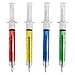 Bedwina Syringe Pens - (Bulk Pack of 24) Retractable Fun Multi Color Novelty Pen for Nurses, Nursing Student School Supplies, Birthdays, Stocking Stuffers and Toy Party Favor Gifts