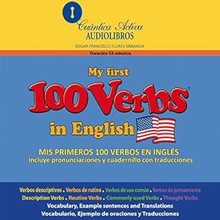 Diseño de la portada del título Mis primeros 100 verbos en inglés