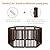 Best Choice Products 31.5in 4-Panel Freestanding Wooden Pet Gate w/Walk Through Door, Adjustable Pen, Support Feet - Espresso