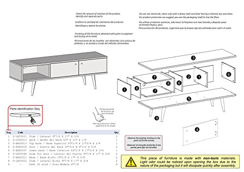 Midtown Concept Mid-Century 2-Cabinet Tv Stand (63" In.), Distressed Brown #TOP3