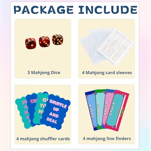 Accesorios Mahjong 4 en 1 con barajadora y dado miniatura 2