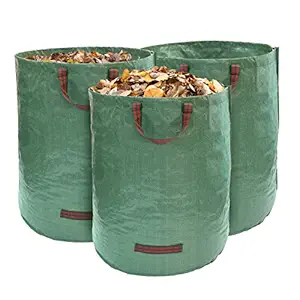 3-Pack 72 Gallons Garden Bag - Reusable Yard Waste Bags, Lawn Pool Garden Waste Bag, Gardening Bags, Leaf Bag Lawn Bags