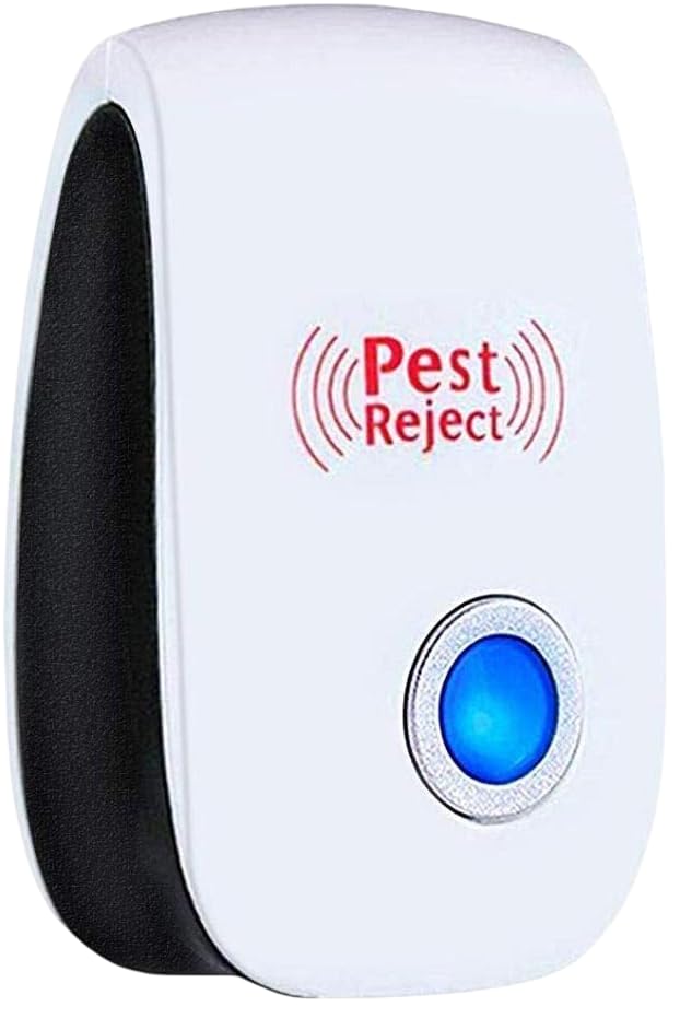 Product image of Ultrasonic Pest Repellent to Repel Rats, Cockroach, Mosquito, Home Pest and Rodent Repelling Aid for Mosquito, Cockroaches, Ants Spider Insect Pest Control Electric (White-Blue)