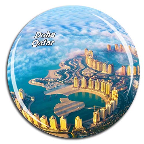 The Pearl Qatar Doha Asia Fridge Magnet 3D Crystal Glass Tourist City Travel Souvenir Collection Gift Strong Refrigerator Sticker #TOP6