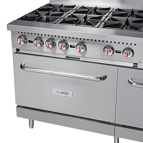 Koolmore KM-CR60-NG 60 Inch 10 Burner Commercial Natural Gas Range With Oven thumb #7