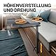 Farosun klappbares Tischbein, manuell höhenverstellbar für Wohnmobil, Jacht oder Camper, Bein für Schwenktisch, Tischfuß klappbar, 360° drehbar, aus Aluminium, platzsparend, einfache Montage