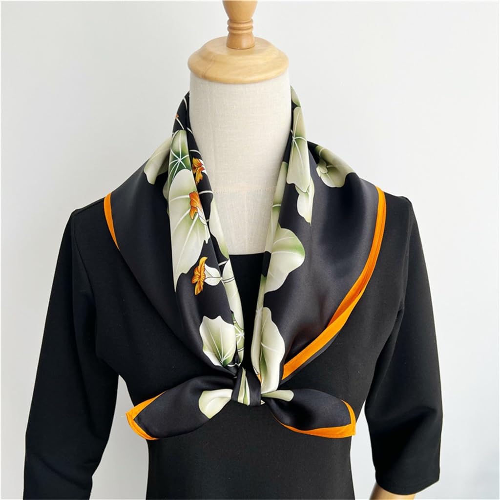 Sciarpa di Seta Moda Femminile Sciarpa Quadrata Versatile Sciarpa di Seta Reale Sciarpa Decorativa Scialle Piccolo