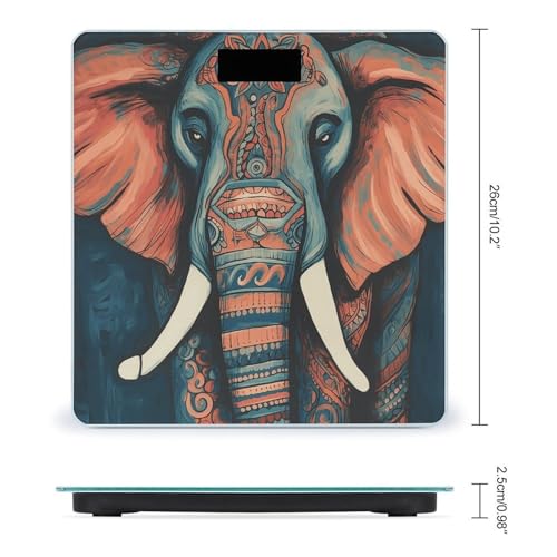 Báscula digital de baño con pantalla LCD y vidrio templado miniatura 2