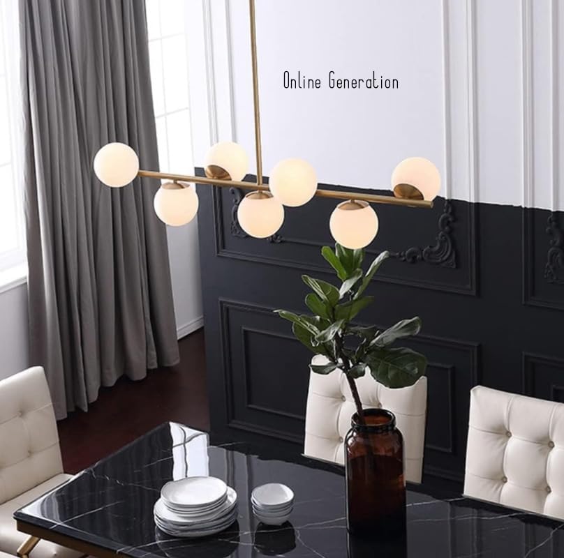 Image of Wall Lamp Chandelier Pendant Light, Home Decor for Bedroom, Living Room, Hallway, Cafe, Hotel, Restaurant (7 Light White Hanging LAMP with LED Bulb Pack of 1)